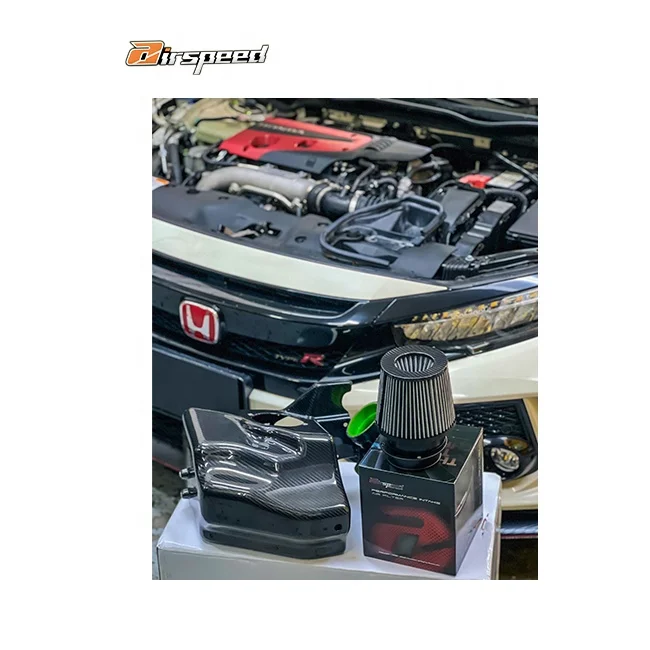 Airspeed Dedicated Fixed Position 100% Dry Carbon Fiber Cold Air Intake System For hondas civics Type R FK8