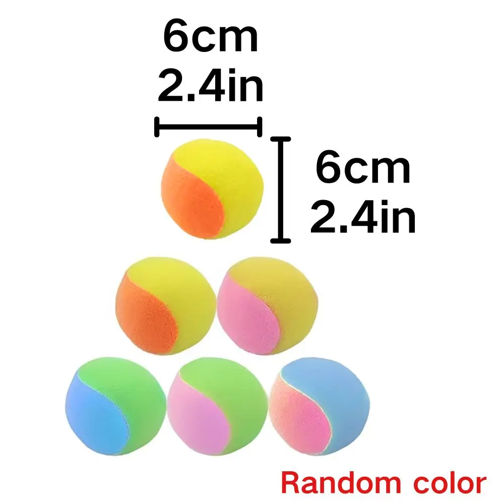 2/7pcs Multicolor Cloth Wrapped Soft Bouncing Balls Random Color Small Dog Interactive Fetch Play Training Toys YMY
