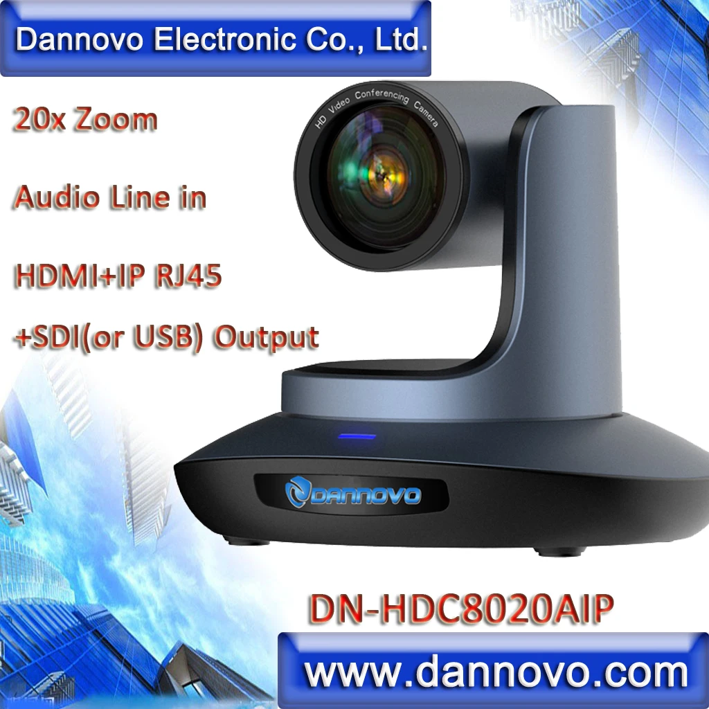 DANNOVO Full HD Live Stream Camera for Broadcasting,20xZoom HDMI Video Camera,Support SONY VISCA,H.265,Audio(DN-HDC8020AIP)