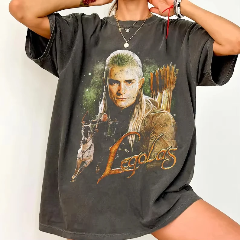 Lord of The Rings Legolas Retro Shirt Summer New Style Unisex Casual Fashion Y2K Cotton T-shirt