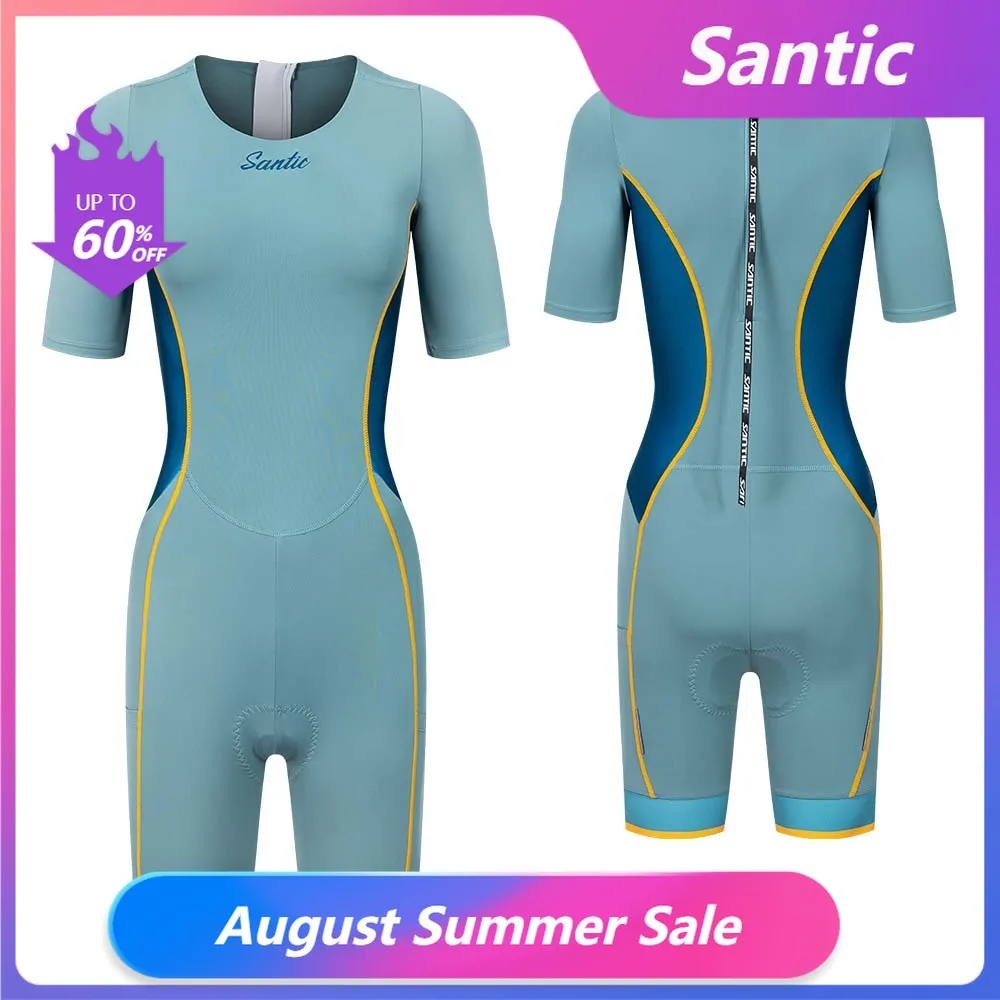 Santic Triathlon Feminino - Short Bib Acolchoado