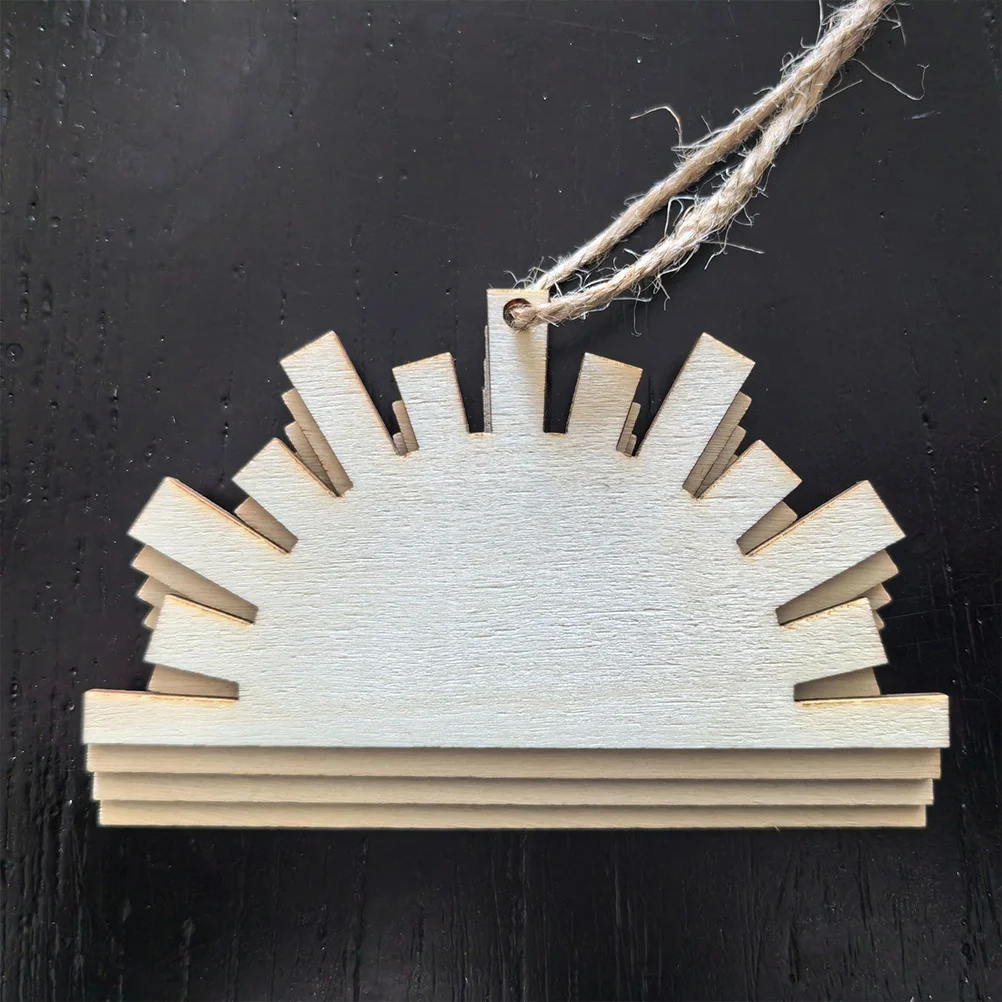 

10Pcs Unfinished Wood Cutouts Blank DIY Wooden Slices Craft Pieces Wood Shapes for Painting Wooden Crafts to Paint