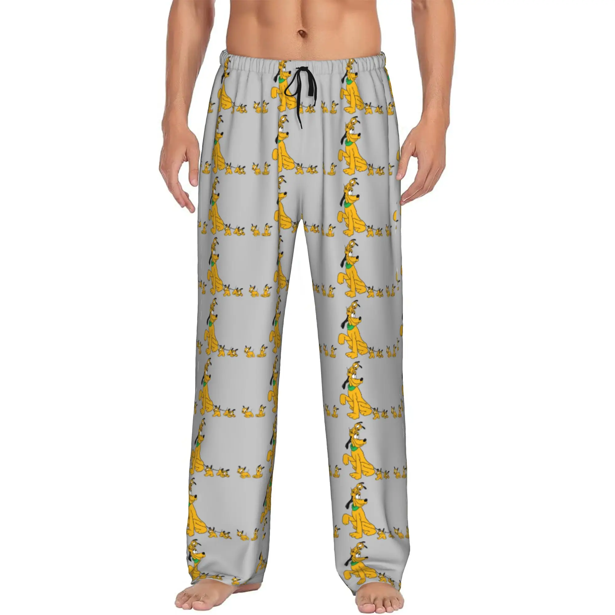 

Custom P-Pluto Pajama Pants Sleepwear Men Elastic Waistband Sleep Lounge Bottoms with Pockets