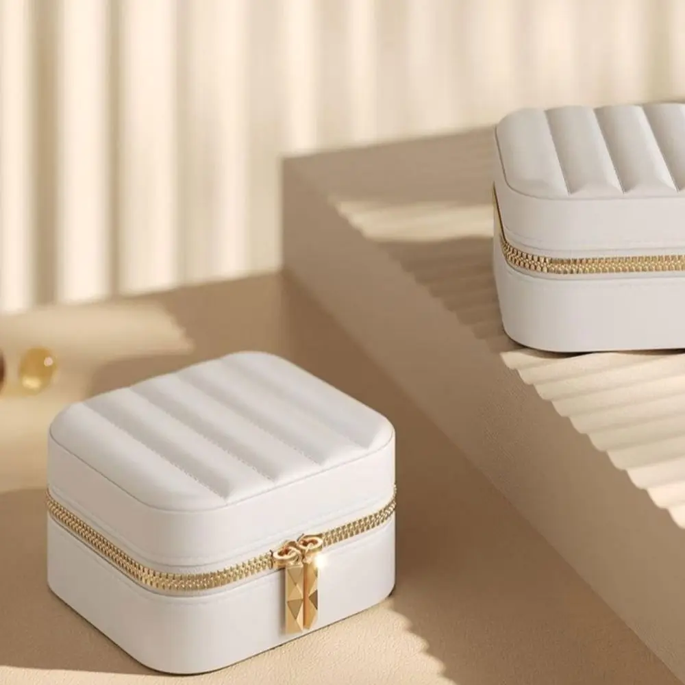 

Модная однотонная зеркальная шкатулка для украшений, съемный вместительный футляр для хранения ювелирных изделий, легкий контейнер для хранения ожерелий, для использования на открытом воздухе