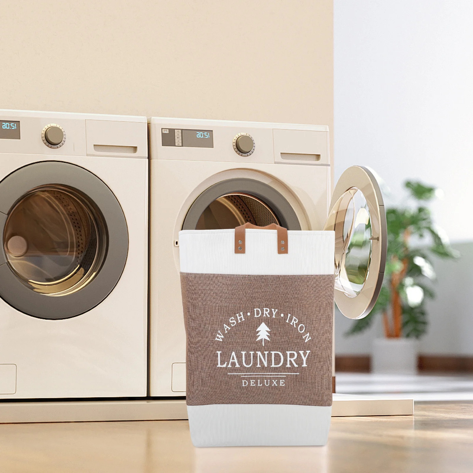 

Foldable Laundry Basket Large Collapsible Laundry Hamper Handles for Bedroom Dorm Storage Organizer Clothes Basket