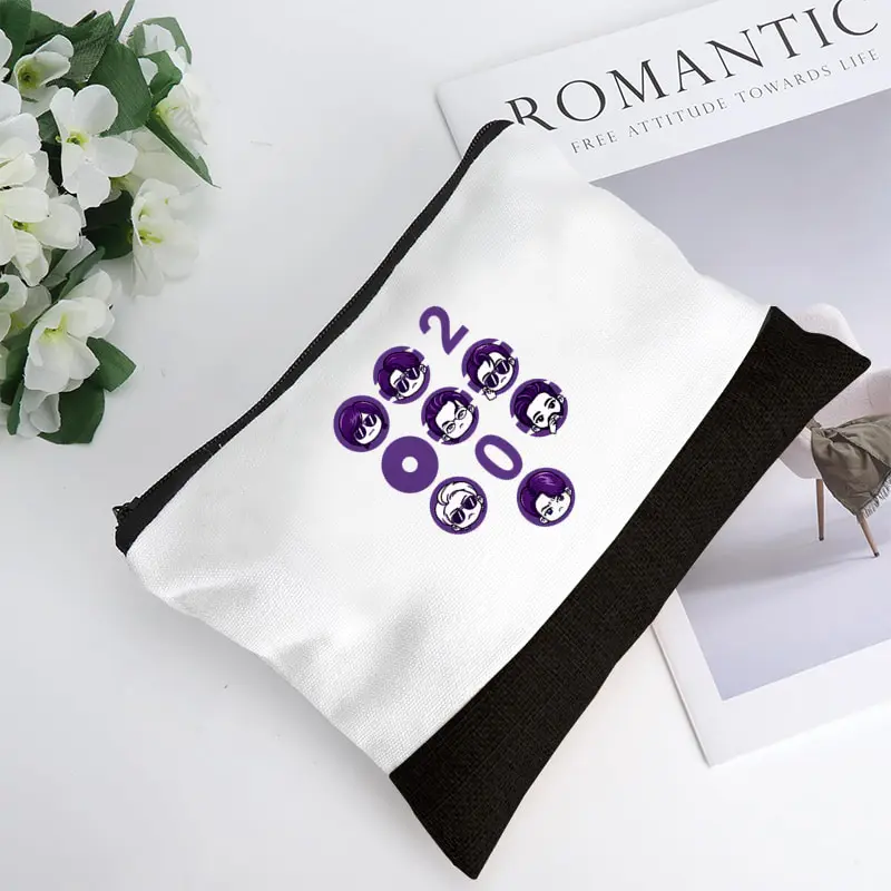 Arirang 2.0 World Tour 2026 Spliced Makeup Organizer Bag Multifunctional Spliced Contrast Color Storage Bags Kpop Fan Gift