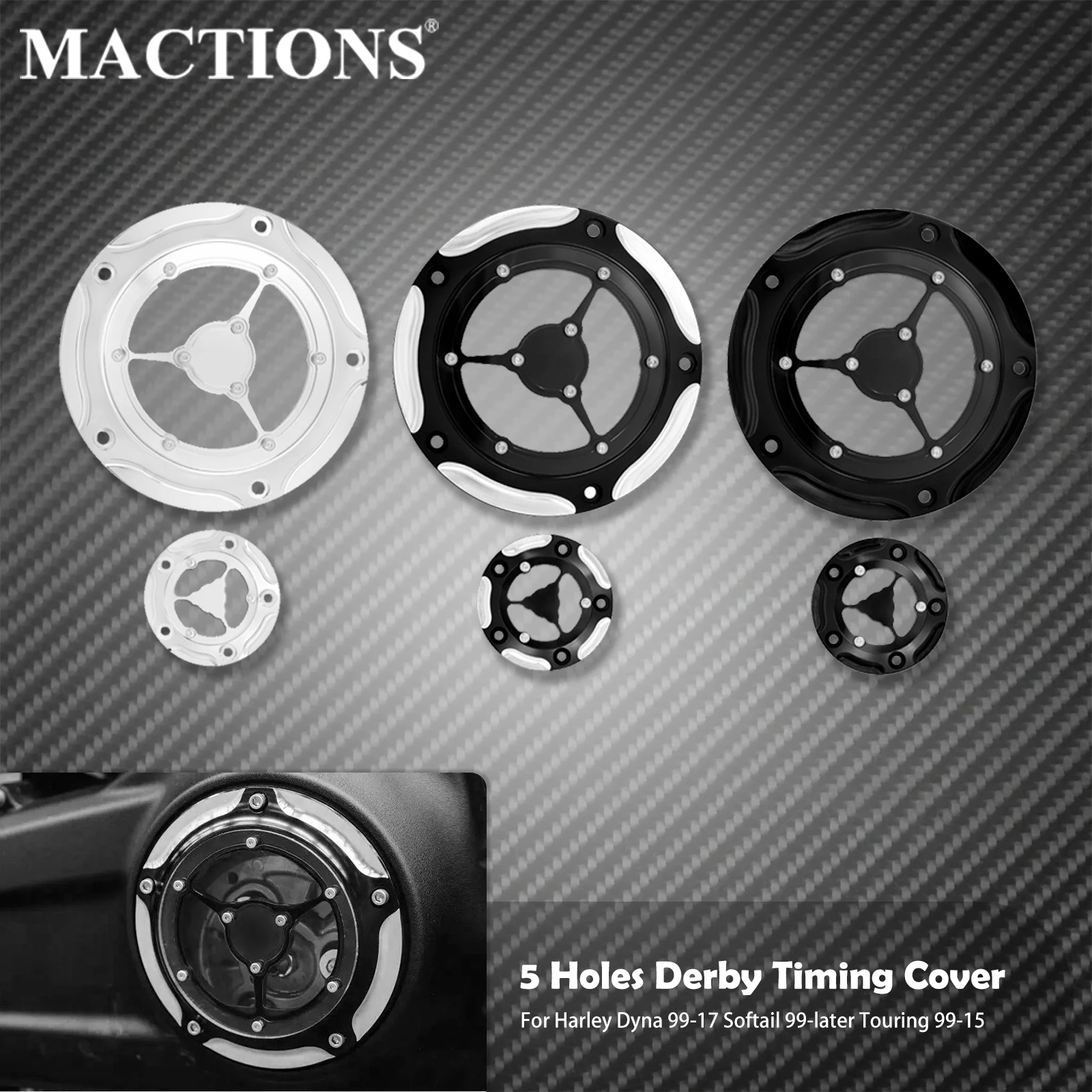 Motorcycle Derby Timing Timer Cover CNC Engine Cover For Harley Touring Electra Glide Dyna Softail Heritage Deluxe 99-2016 2017