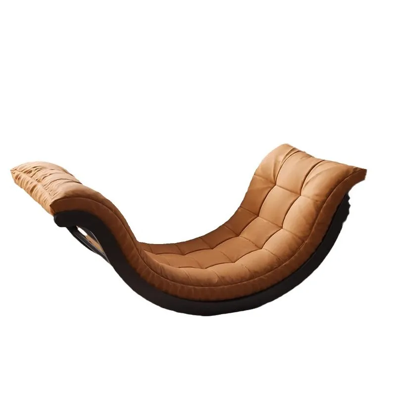 

Banana rocking chair simple lazy solid wood single sofa new balcony recliner living room home retro casual rocking