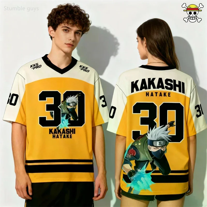 Neue Mode Herren Einteiler T-Shirt Sommer Luffy Gear 5 Print Anime Kurzarm Leichtes Sport-Trikot Oberteil Kinder Jungen Kleidung