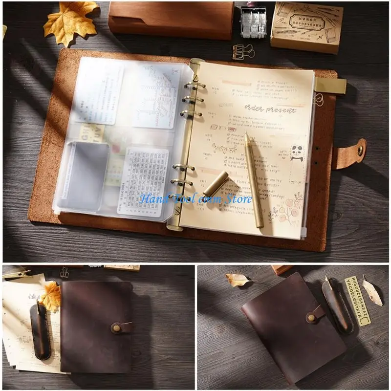 H37F Reusable A 5 Size Notebook Interchangeable Sheet Recycled Materials Smooth Writing Refillable Notebook For School Office