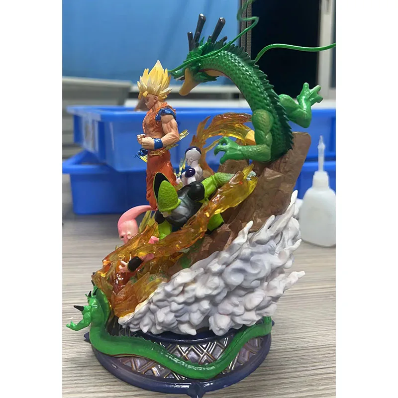 Dragon Ball Son Goku Anime Figure Super Saiyan Son Goku Shenron  Action Figure Model Pvc Statue Collection Ornament Toy Gift