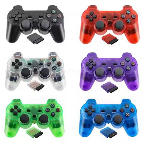 2.4GHz Wireless Controller Gamepad For SONY PS2/PS1 Console Game Accessories Joystick Built In Motors USB PC Game Controle