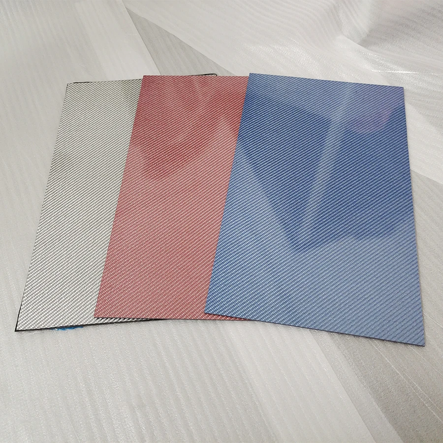 Red Blue Silvery Multicolor Carbon Fiber Plate 245x395mm 3K Carbon Fiber Composite Board Panel Thickness 1mm 1.5mm 2mm 2.5mm 3mm