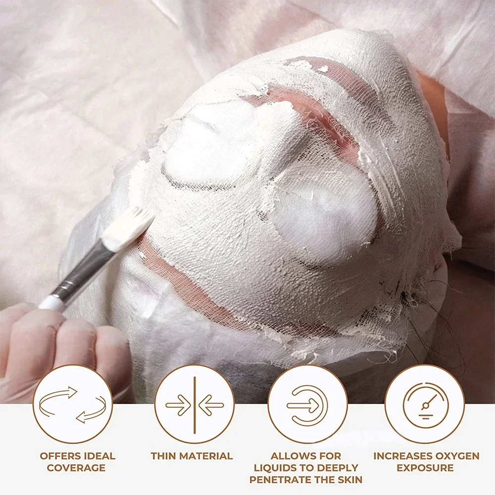 50pcs/100pcs Facial Gauze Masks Face Slimming Remove Eye Pouch Facial Skin Care Mask Beauty Tools Face Gauze Mask