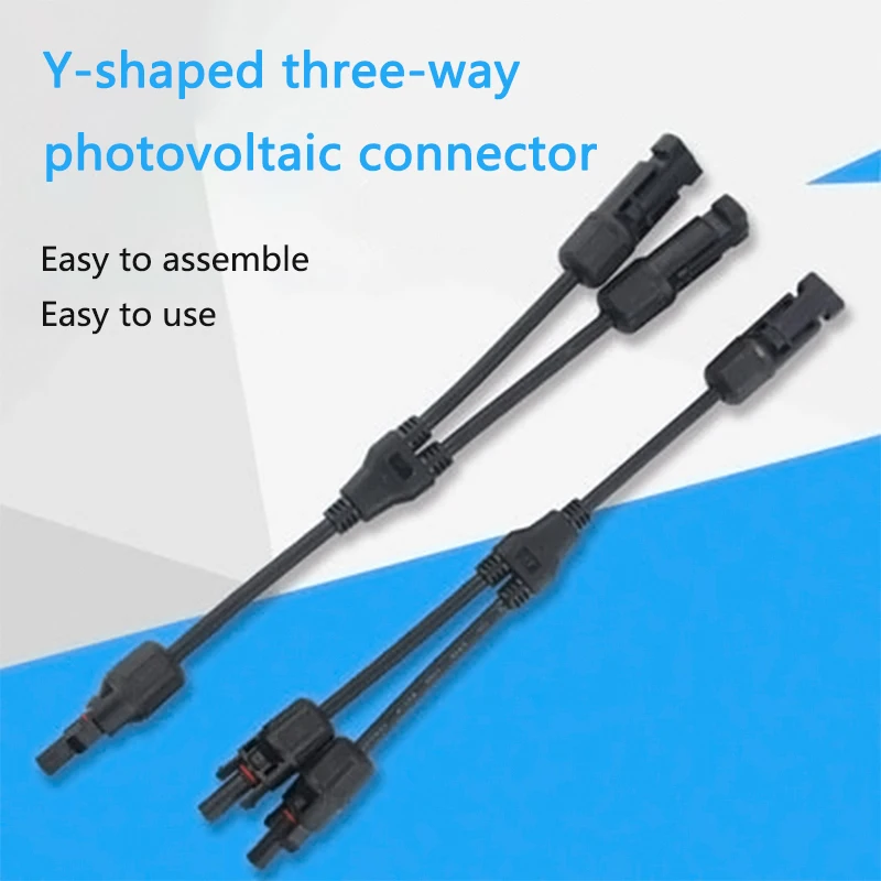 Solar Connectors Y Branch Parallel PV Adapter Cable Solar Panel Connector Wire Plug Tool Kit for Solar Panel