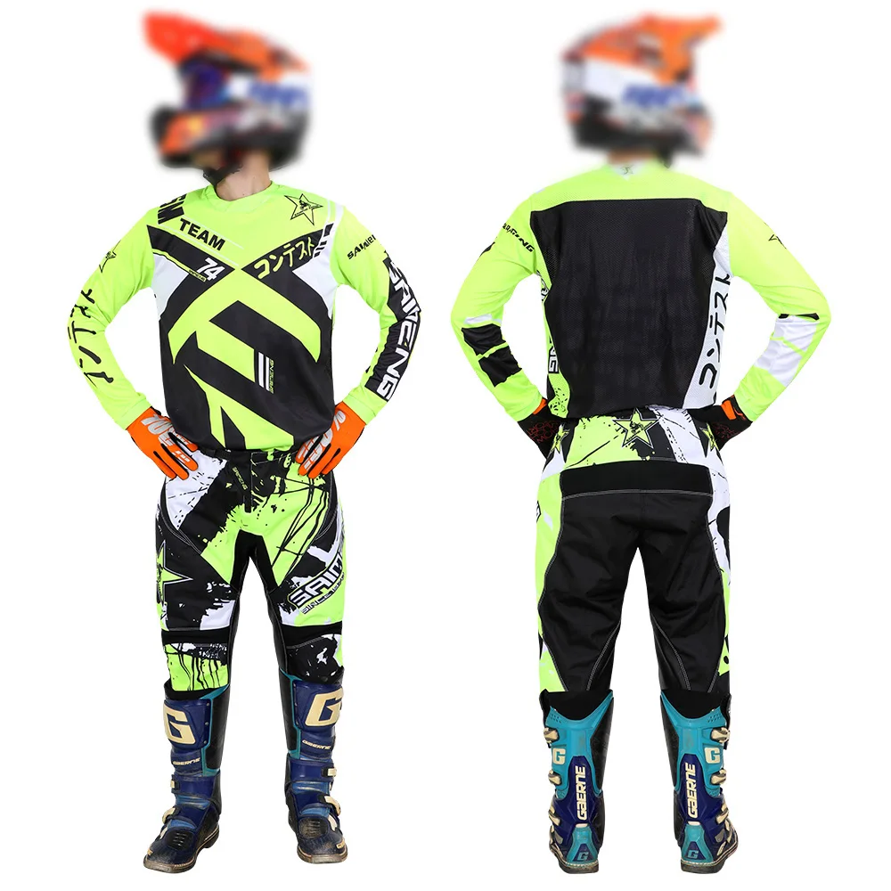 

Racer Gear Set Youth children boy girl Motorcycle mountain Downhill Dirt Bike Jersey Pant Kits Off-road kid mx MOTO