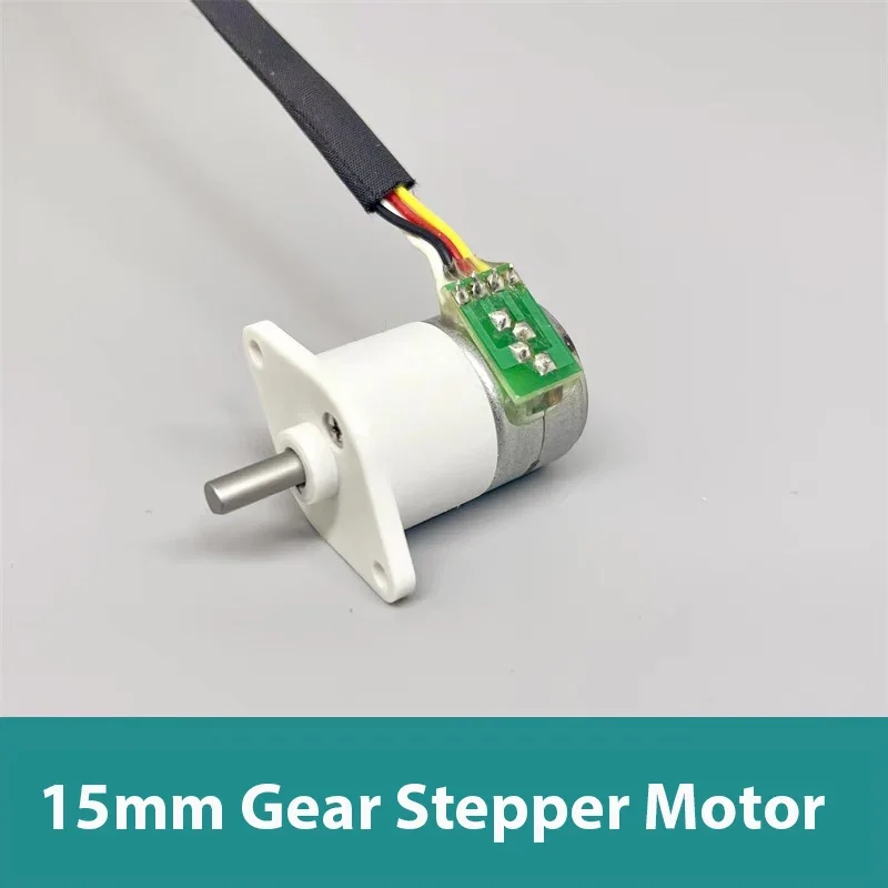 DC 5V 2400RPM Mini 15BY 15mm Gearbox Precision Gear Stepper Motor 2-phases 4-wire Stepping Motor for Monitor Camera PTZ Gimbal