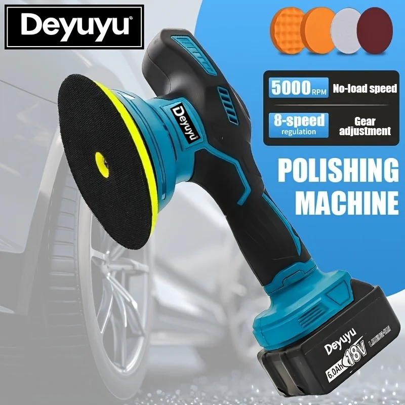 

Беспроводная электрическая орбитальная полировальная машина для тонкой обработки автомобилей, совместимая с аккумулятором Makita 18В (аккумулятор в комплект не входит)