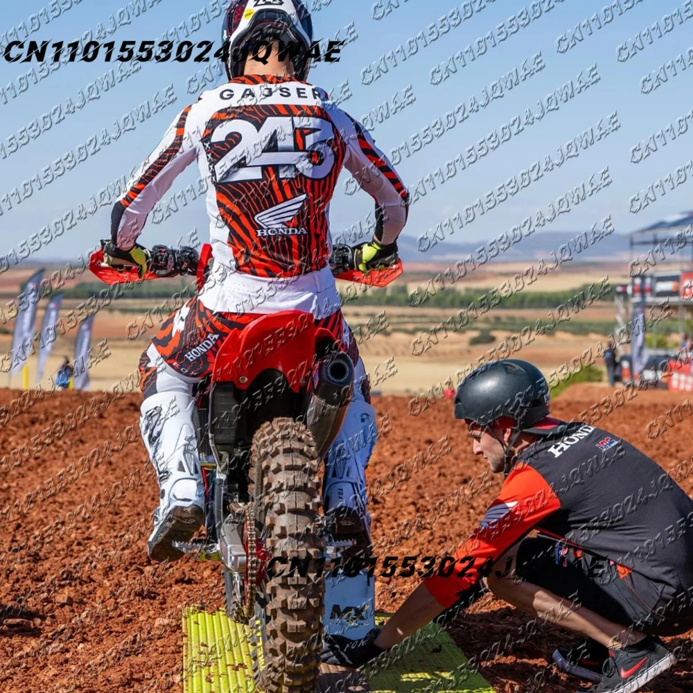 2026 Nuevo HRC HONDA Racing Driver Tim Gajser Super Motocross Ropa deportiva Hombres Graffiti # 243 Camiseta de secado rápido transpirable de gran tamaño