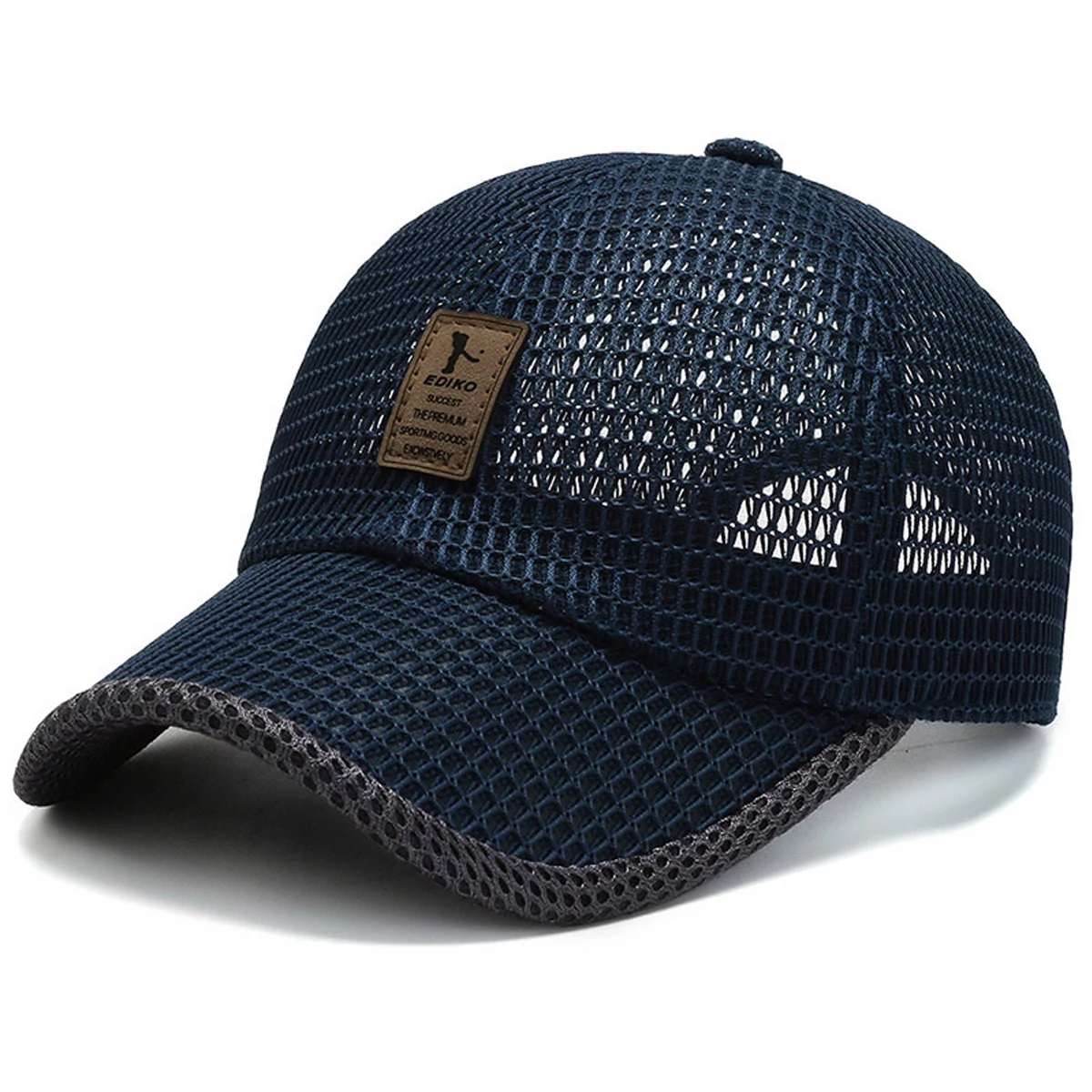 Berretti da baseball traspiranti in rete con etichetta unisex Cappelli casual regolabili per esterni primaverili ed estivi Cappello per protezione