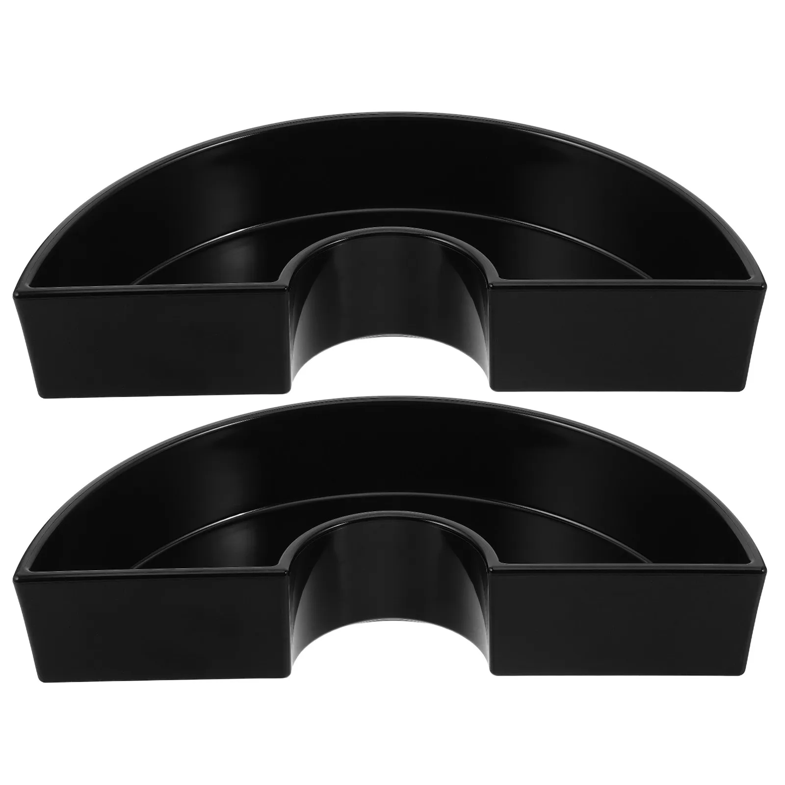 2Pcs Semicircle Umbrella Planters Half Circle Flower Pots Patio Outdoor Planter for Umbrella Pole Garden Decorative Tray
