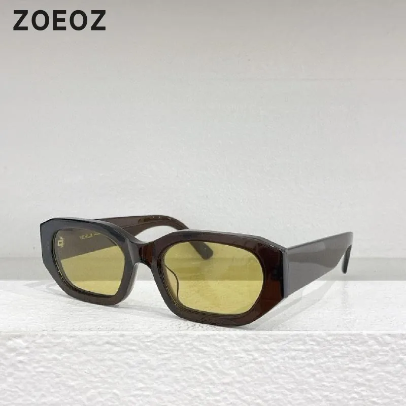 Vintage Thick Frame Narrow Square Sunglasses men Sheet Sunscreen Sunglasses forWomen