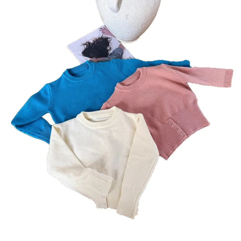 Mädchenpullover 2025, Winter, neue Kollektion, Taille, dreifarbig, langärmelig, Rundhalsausschnitt, Kapuzenpullover, süß und niedlich, vielseitig, für den Alltag