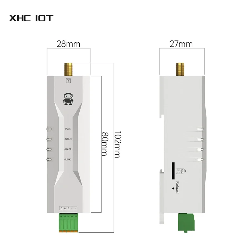 4G Cat1 RS485 Transparent Transmission MQTT Modbus TCP to RTU XHCIOT E840-DTU(EC05-485)E 2-Way Socket Link Small Size Modem