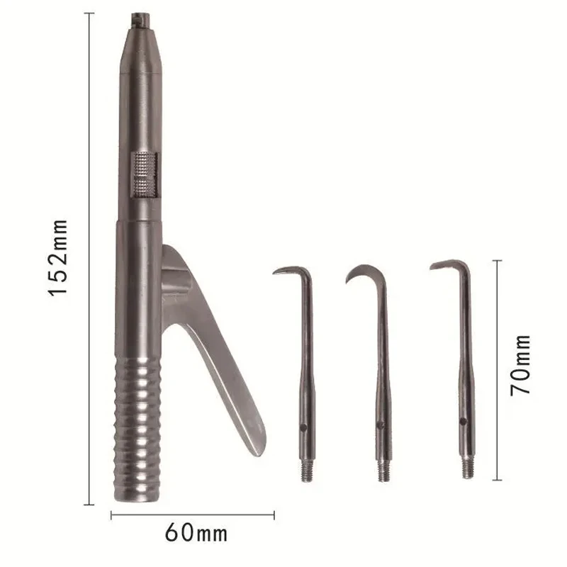 1Set Dentistry Automatic Singlehanded Crown Remover Gun Stainless Steel Dental Surgical Instrument Tools Teeth Restoration Tool