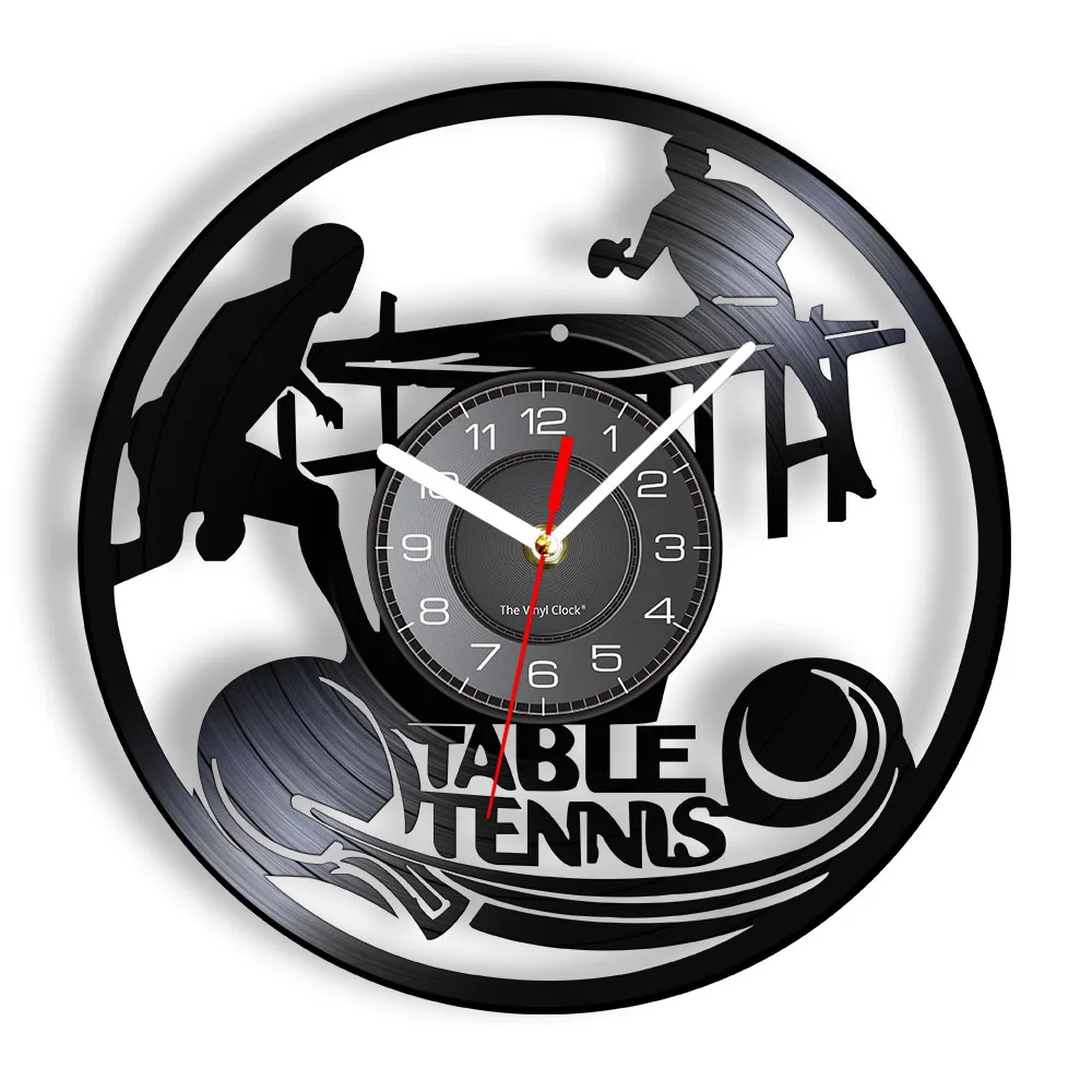 

Table Tennis Wall Clock Table Tennis Club Wall Sign Vinyl Record Wall Clock Home Decor Ping Pong Vintage Clock Watch Sports Gift