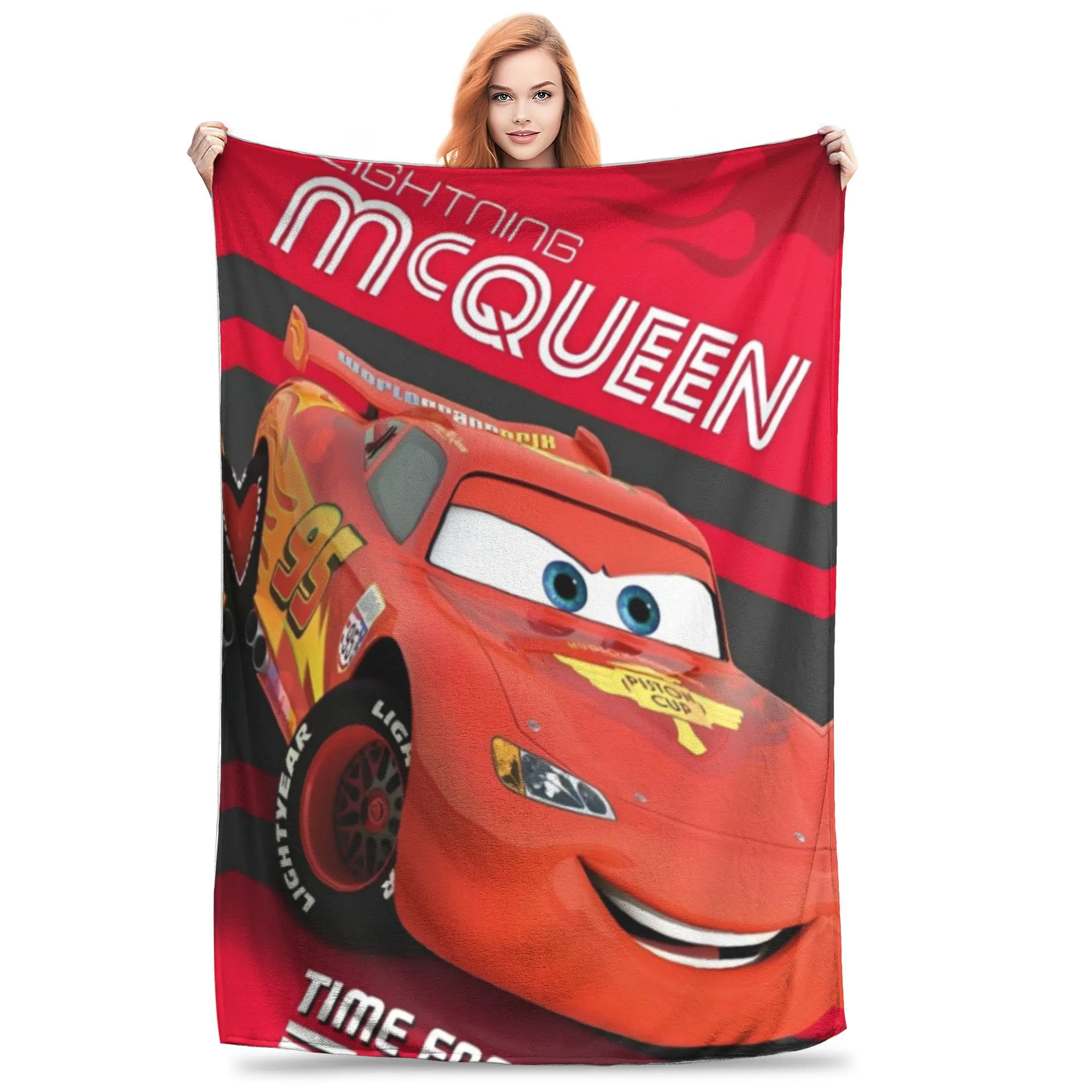 Lightning Cars Movie Mcqueen Cars 95 Speed Wool Blankets  Funny Throw Blankets for Home Hotel Sofa  200x150cm Rug Piece