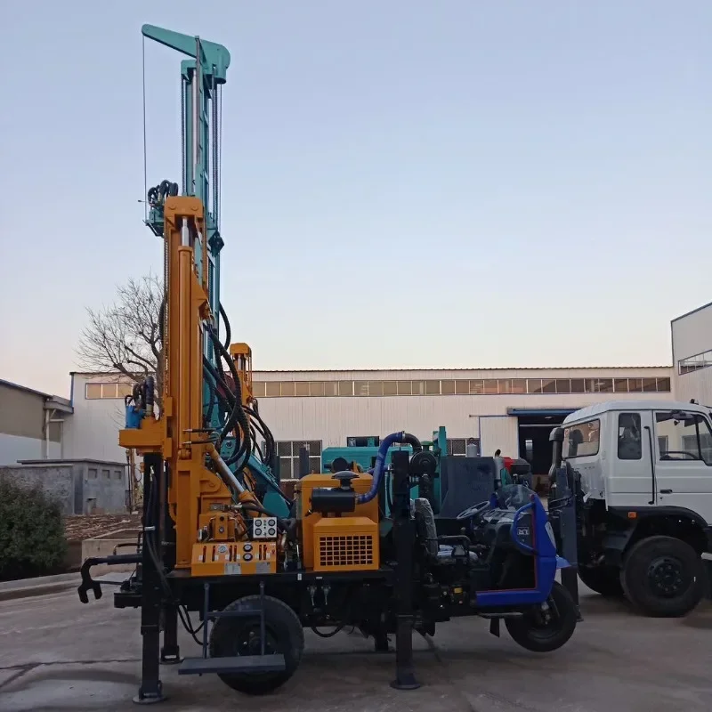 Hot 600m Crawler Track Mounted Deep Borehole Water Well Drilling Rig Hydraulic Diesel Engine Water Well Drilling Rig Machine