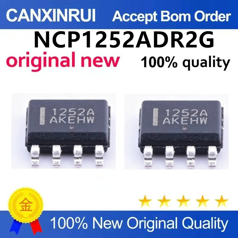 (5pcs-10pcs)Brand new original NCP1252AR2G 1252A package SOP8 switch power IC chip