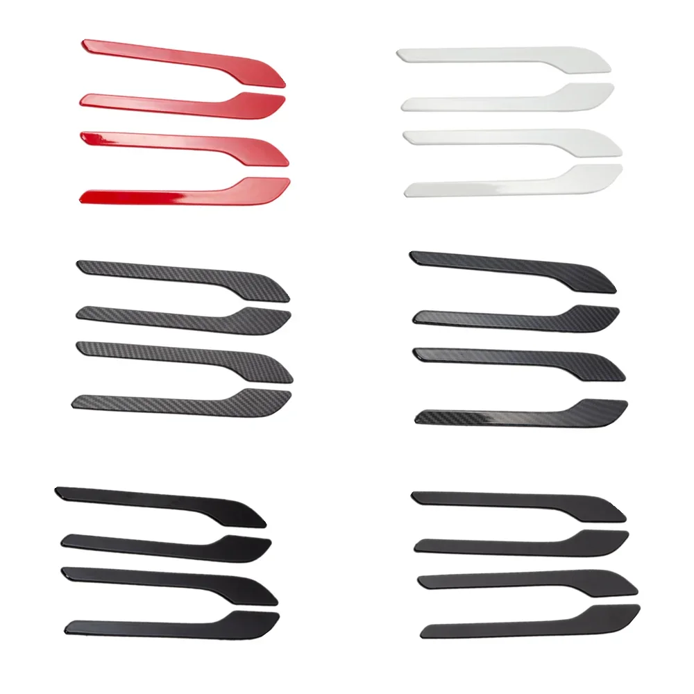 

4 Pieces Carbon Fiber ABS Tesla Car Door Handle Cover Protective Wrap Stickers for Tesla Model 3