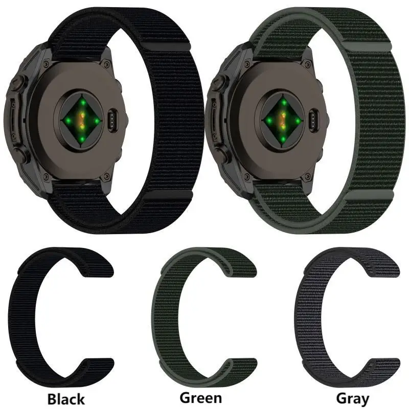 26mm 22mm 20mm Sport Loop Nylon Strap For Garmin Fenix 8 51mm 47mm 43mmBracelet Watch Band Accessories Replacement