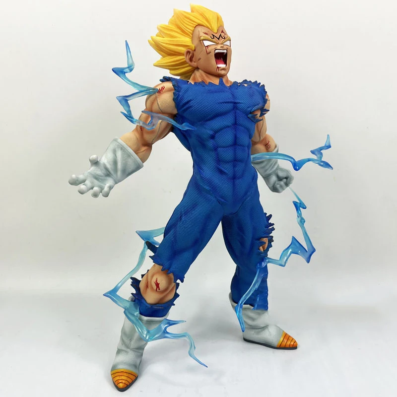 Hot 27cm Dragon Ball Z Majin Vegeta Anime Figure Self-destruct  Super Saiyan Action Figures Pvc Statue Figurine Model Toys Gift