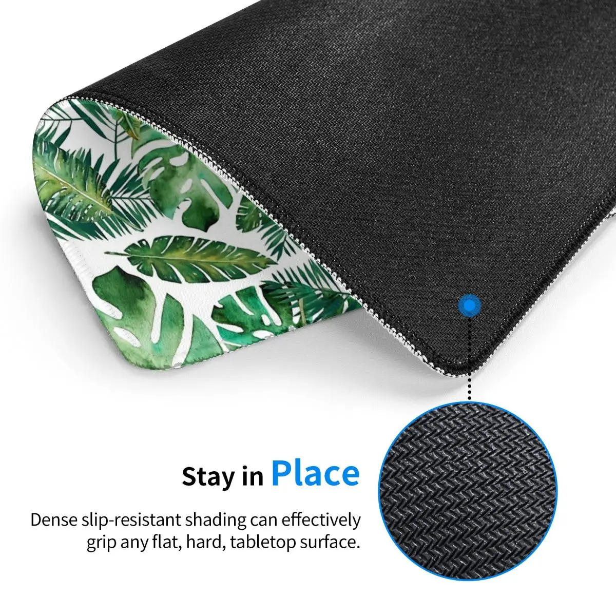 Monstera 바나나 팜 리프 마우스 패드 컴퓨터 키보드 마우스 매트 게이머 PC 데스크 매트 사무용품 테이블 매트