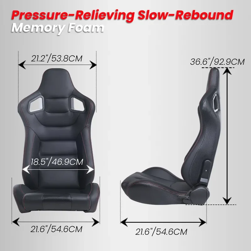 Car modified sports seat racing emulator seat sports car e-sports seat PVC leather adjustable backrest