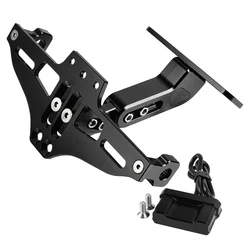 For YAMAHA TMAX 530/500/560 TMax530 SX DX TECH MAX T-MAX 560 Turn Signal LED Light Bracket License Number Plate Holder Frame