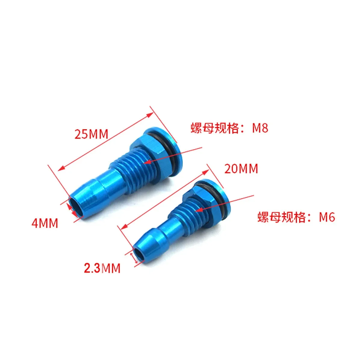 2Pcs Water Outlet Nozzle M6 M8 Aluminum Alloy High Reliability Durable RC Boat Water Nipple for Electric Gasoline Boat