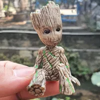 Marvel Groot Action Figures Guardians of The Galaxy Cartoon Car Ornament Doll Model Home Desktop Decoration Kid Birthday Gifts