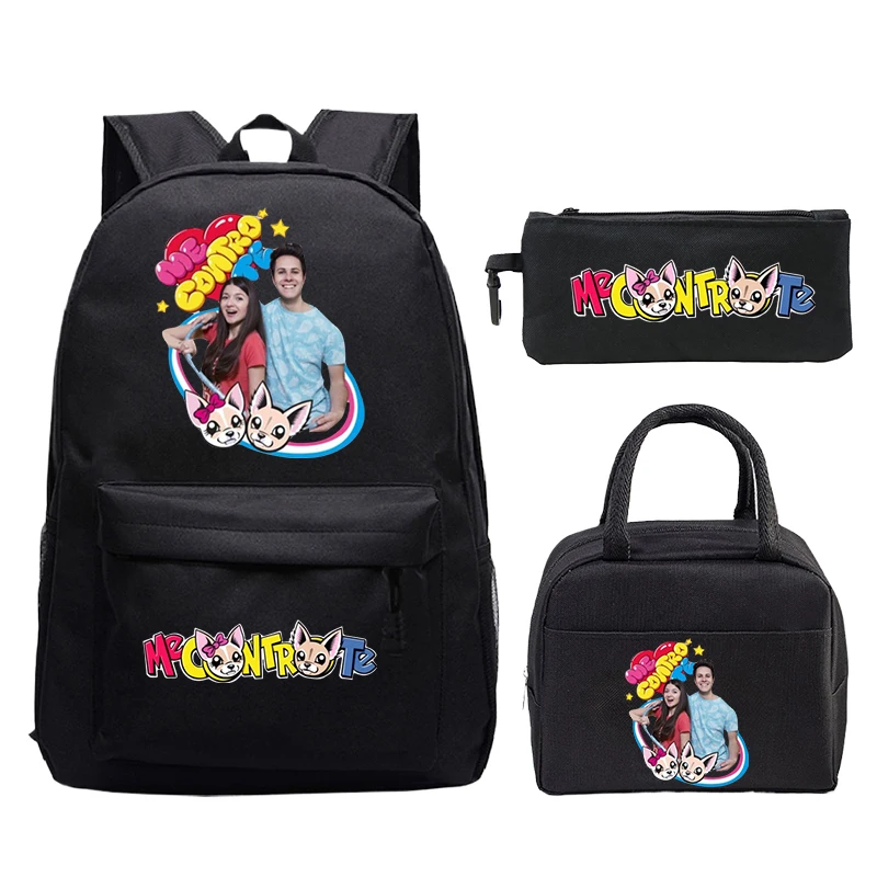 

Me Contro Te Print Child Backpack 3pcs Set Cute Multi-function Boys Girls Backpack Cartoon Pencil Bag Kids Insulated Lunch Bags