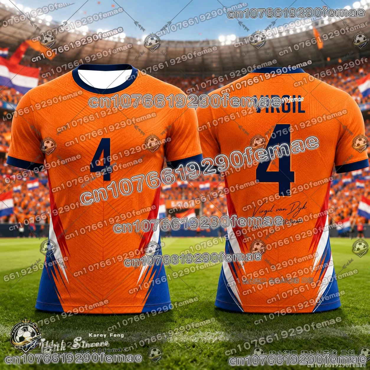 Netherlands Soccer Team Fan Shirt 2027 Special Design Commemorative T Shirt Outdoor Training Football Jersey Kids Adults