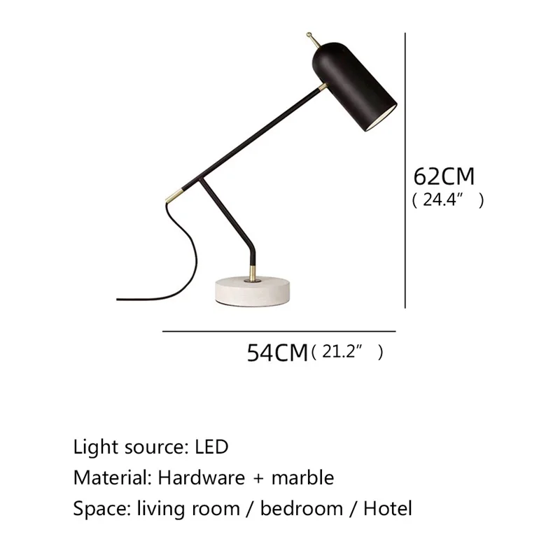 โคมไฟ LED ตั้งโต๊ะสไตล์นอร์ดิกสไตล์วินเทจทันสมัยสำหรับการตกแต่งบ้านอ่านหนังสือข้างเตียงนอนห้องนั่งเล่น