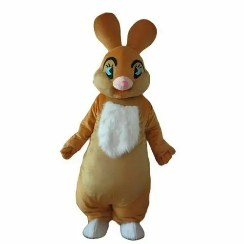 

New Adult Character Brown Bugs Bunny Rabbit Mascot Costume Halloween Christmas Dress Full Body Props Outfit Mascot Costume