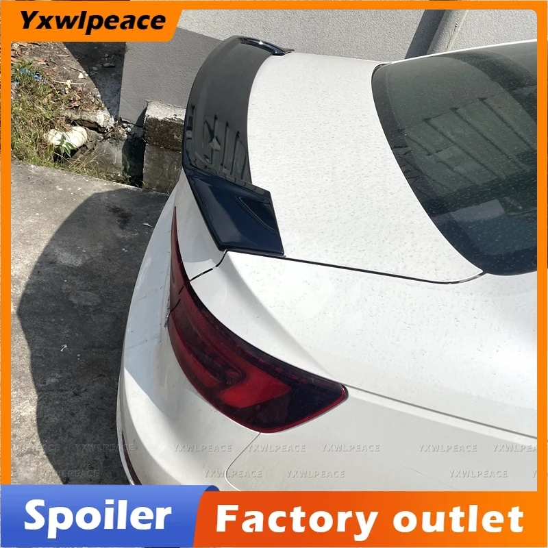 

For Audi New A4 B9 2017 2018 2019 2020 2021 2022 ABS Plastic Primer Color R Style Rear Trunk Lip Spoiler Body Kit Accessories