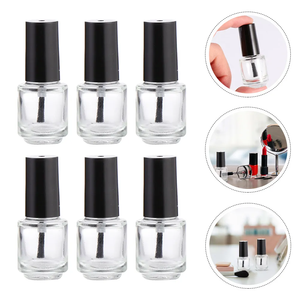 12Pcs Elegant Stylish Empty Nail Polish Bottles High-Quality Glass Nail Gel Storage Bottles for Touch Up