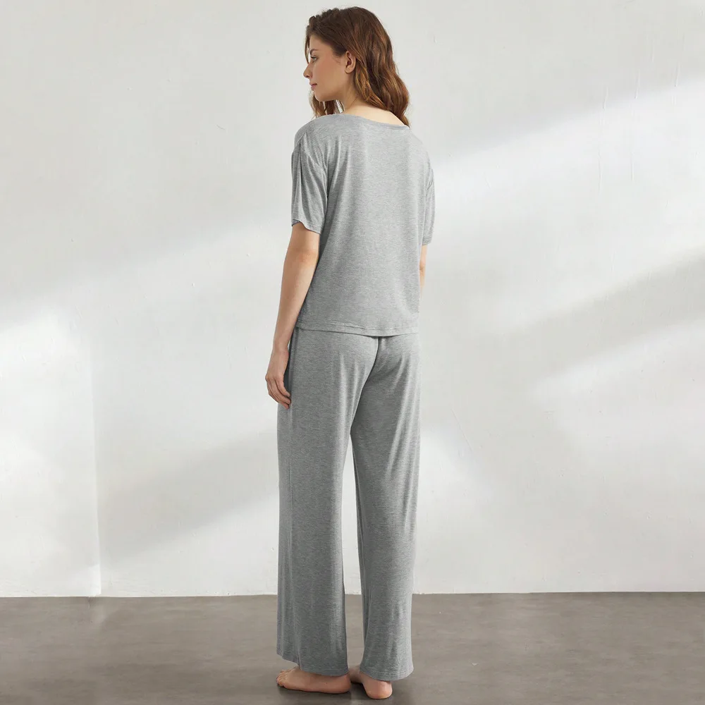 Women Simple Loungewear Set 2 Piece Casual Commute Spring Summer