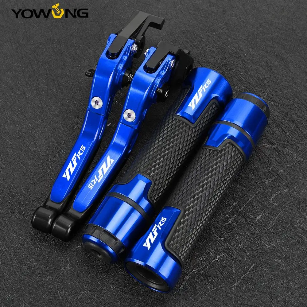 

FOR YAMAHA YZFR15 YZF-R15 2008-2023 2022 Motorcycle Accessories Aluminum Folding Brake Clutch Levers Handlebar Handle Grips Ends