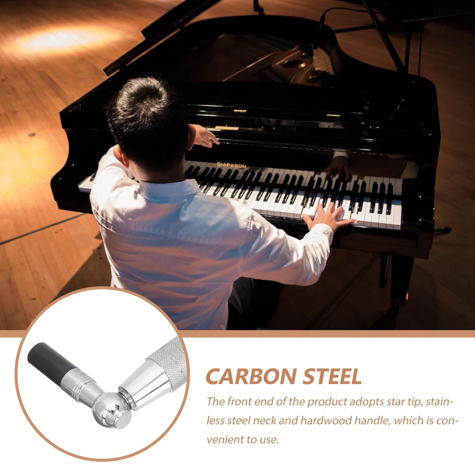 

Professional Piano Wrench Tool High End Materials Ergonomic Design Comfortable Hold Easy Operate Reliable Accessory